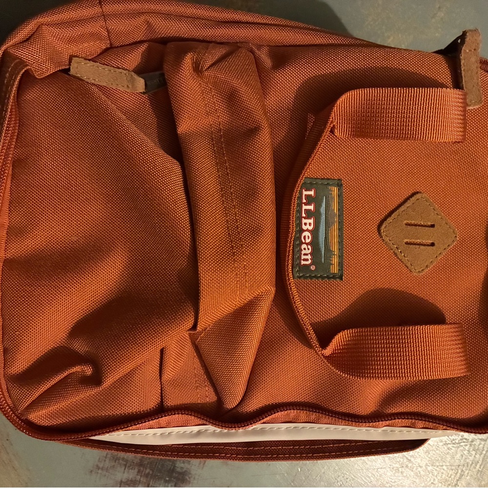 L.L. Bean Orange Canvas lunch tote insulated